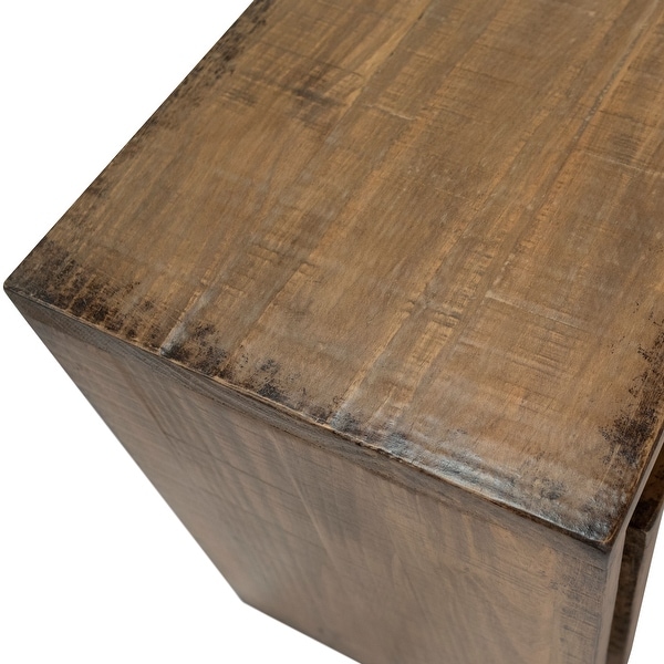 Evie Set of 2 Nesting Side Tables, Medium Brown
