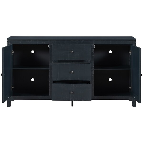 Storage Cabinets with Shelves and 3 Drawers