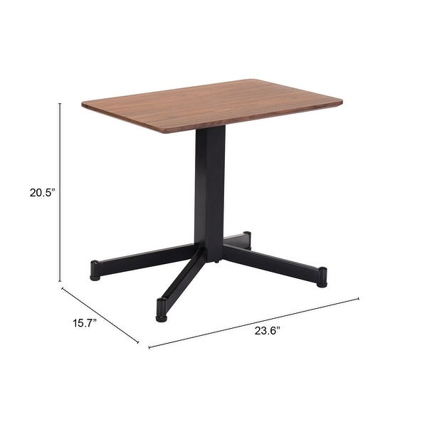 Mazzy Side Table Brown - Brown, Black - 23.6