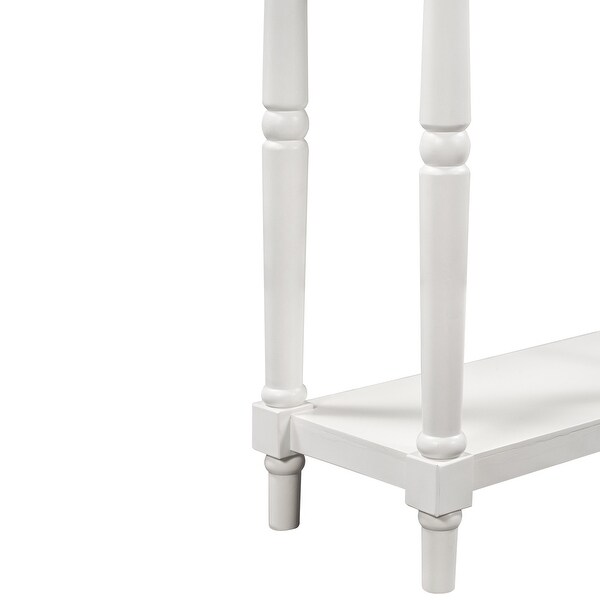 Solid Wood Console Table, Classic Entryway Table With Storage Shelf And Drawer For Home