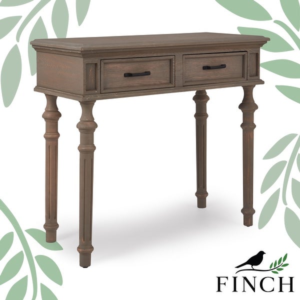 Finch Cassatt 2 Drawer Console Table, Gray