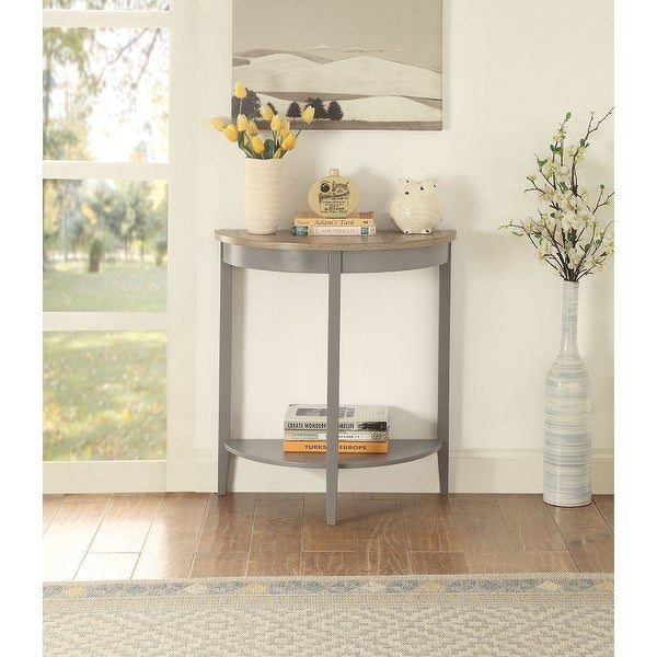 （Preferred Choice for High End Furniture) Half Moon Console Table,Foyer Sofa Table Narrow for Entryway, Living Room, Hallway.