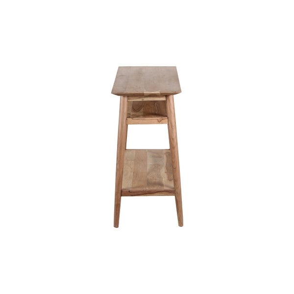 Porter Designs Portola Transitional Solid Acacia Wood Console Table, Natural