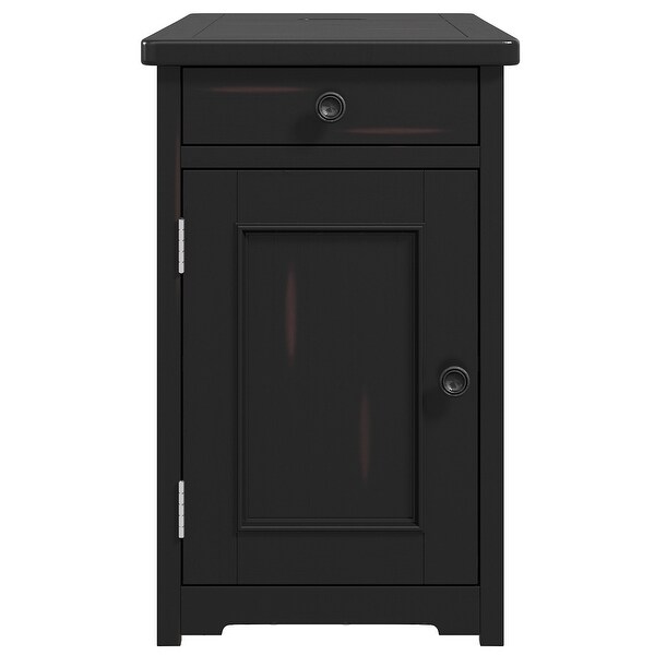 Nightstand, Classic Livingroom End Table Side Table with USB Ports