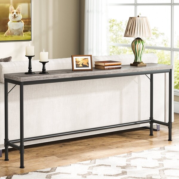 71-Inch Long Narrow Console Table, 37.4 Inches Height Bar Table