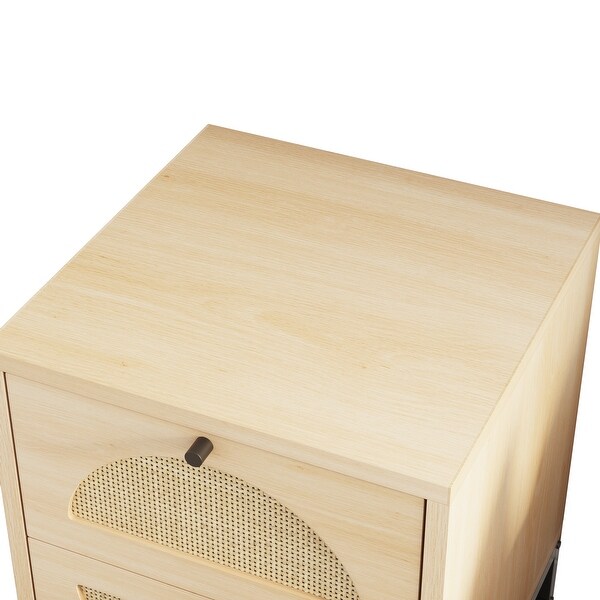 2 Drawer side table,Nightstand Bedroom Storage Drawer Table