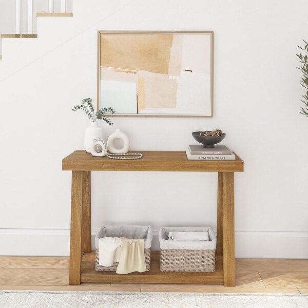 Plank and Beam Classic Console Table with Shelf - 46 inches - 46
