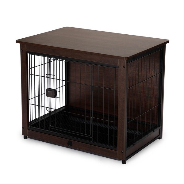 Side Table with Dog Cage Design, Small/ Medium/ Large Sizes to Choose