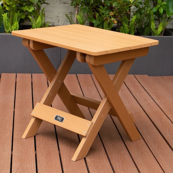 Portable Folding Side Table Square Fade-Resistant Wood Table