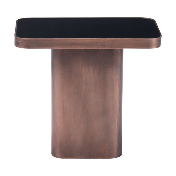 Marcos Side Table Black and Antique Bronze - Black, Antique Bronze - 19.9