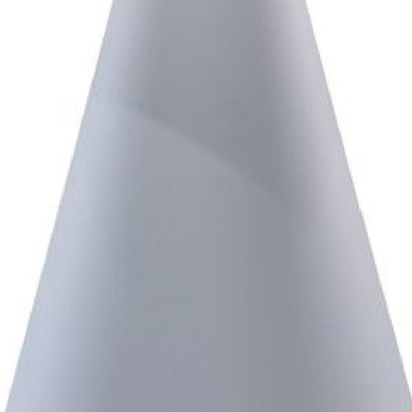 22 Inch Outdoor, Aluminum Side Table with Cone Shaped Base, White