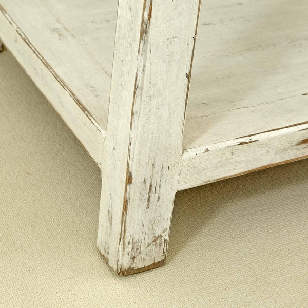 Artissance Amalfi Side Table, 24 Inch Tall, Antique Off White - 22