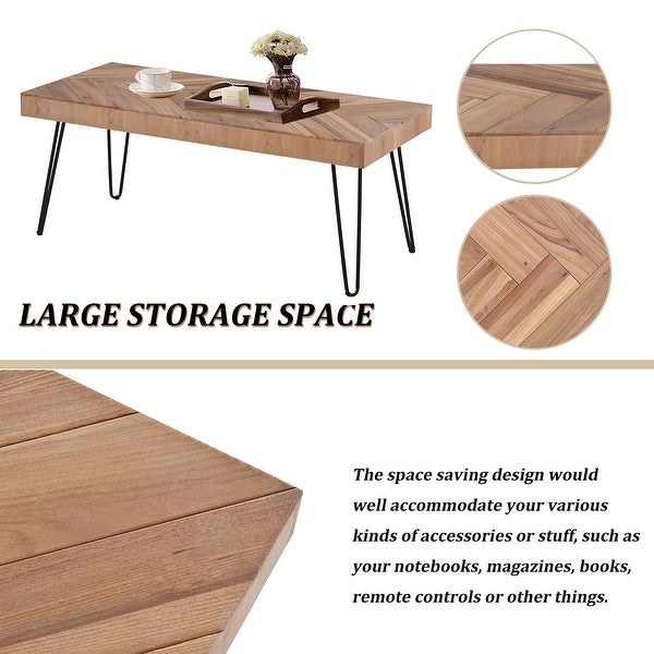 Modern Coffee Table, Easy Assembly Tea Table Cocktail Table for Entryway, Living Room and Kitchen