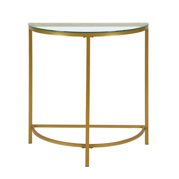 Silver Orchid Love Gold Half Round Console