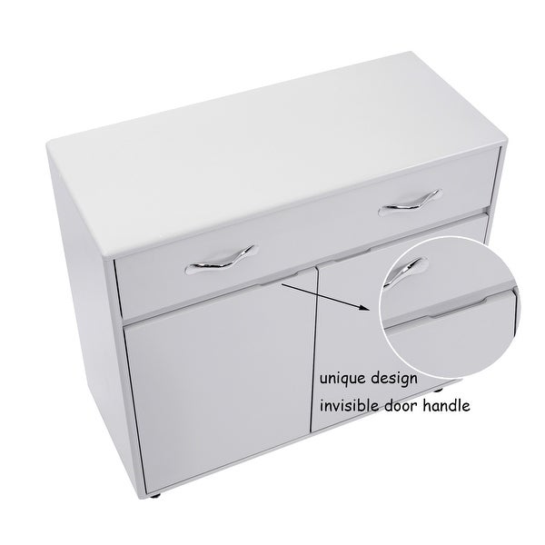 Two Doors Side Table-Grey,3 Times Painting Process,Simple design