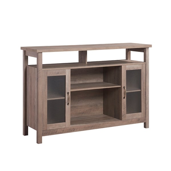 52-Inch Solid Wood Antique Gray Console Table TV Stand