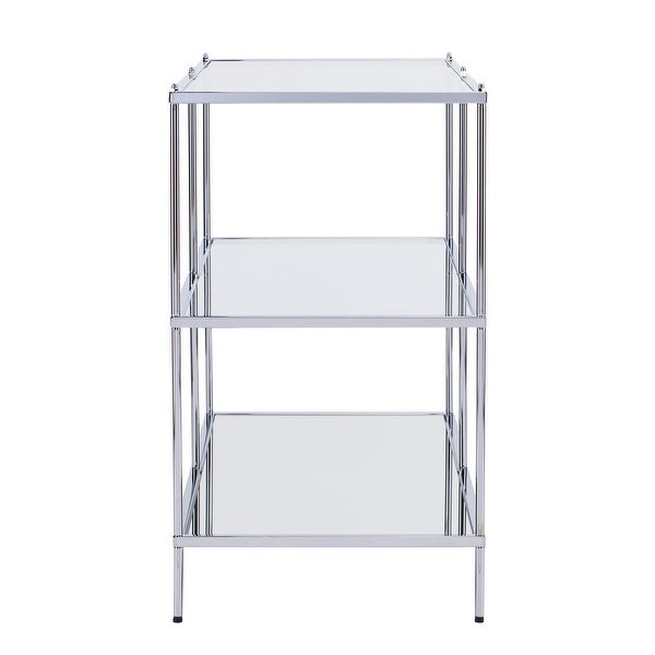 SEI Furniture Grant Glam Mirrored Console Table Chrome