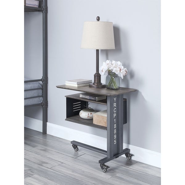 Side Table,Cargo Accent Table Wall Shelf,Gunmetal