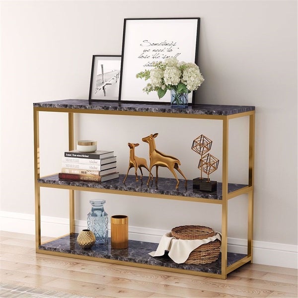 3-Tier Sofa Console Table, Vintage Entry Table