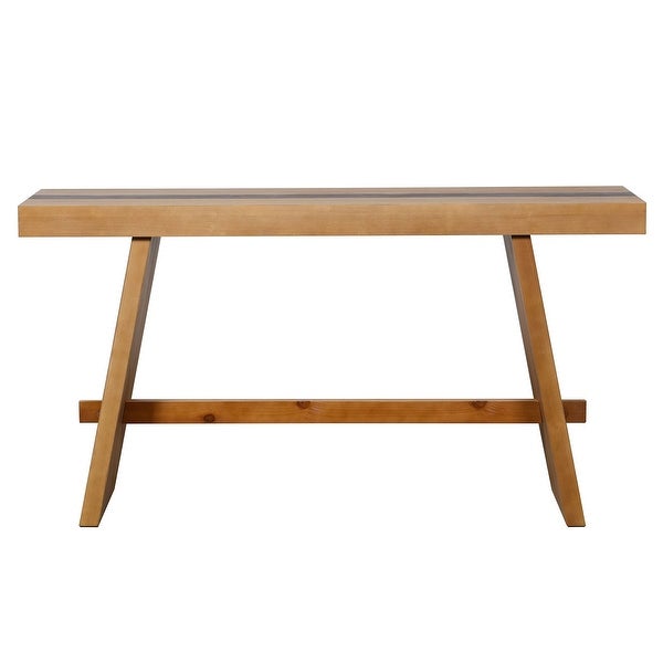 Dann Foley Lifestyle - Console Table - Two Tone Veneer With Stretcher