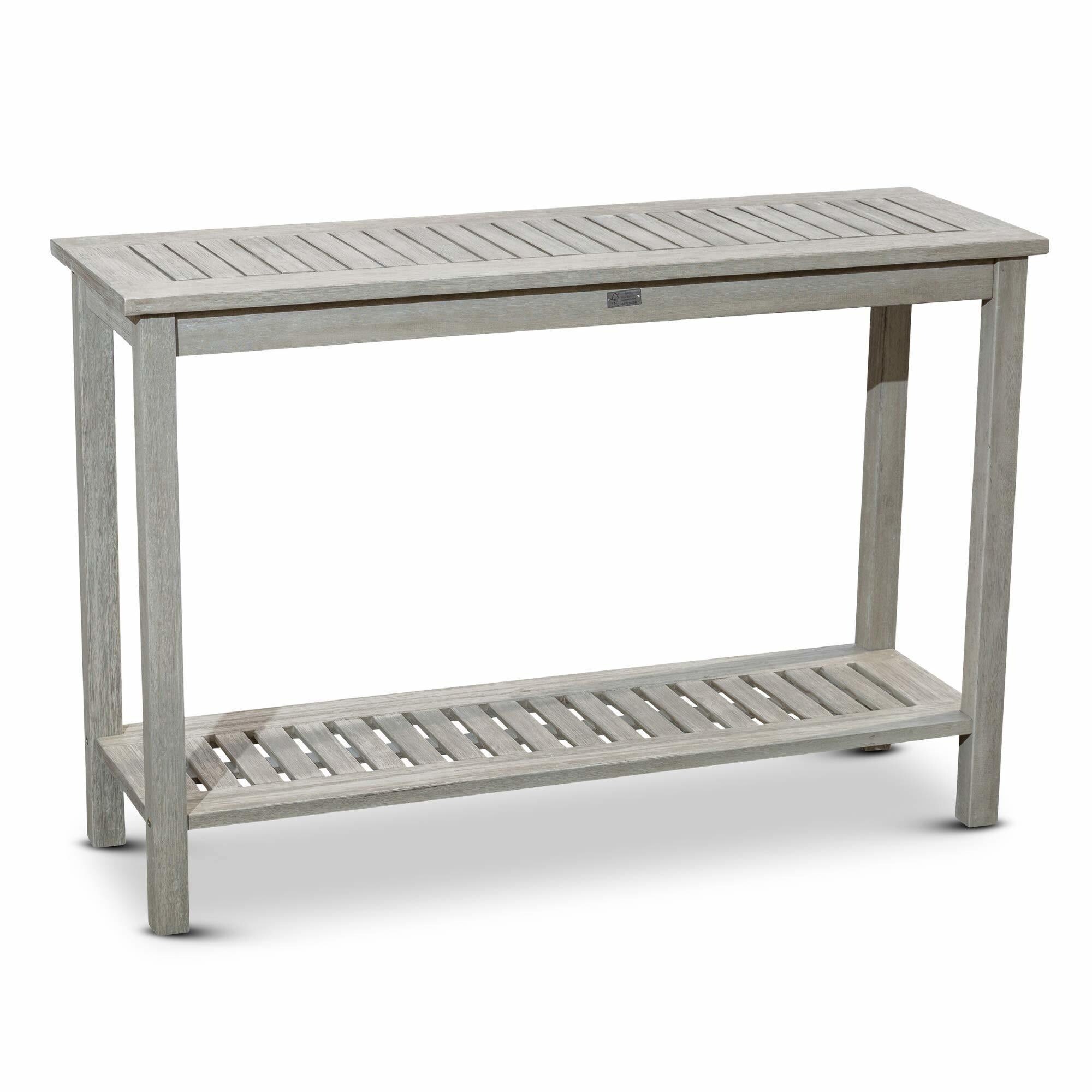 Eucalyptus Console Table; Driftwood Gray. Entryway Table with Storage Shelf for Entryway, Front Hall, Hallway, Living Room - 48