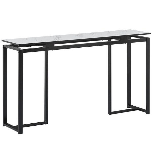 63'' Modern Console Table, Extra Long Entryway Table with Metal Frame for Entryway, Hallway, Living Room, Foyer, Corridor
