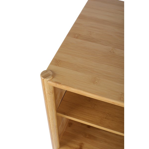1 Door nightstand,Bamboo Mid Century Modern Nightstand