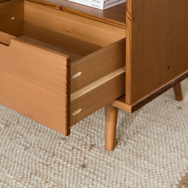 Middlebrook Mid-Century Solid Wood 1-Drawer Side Table