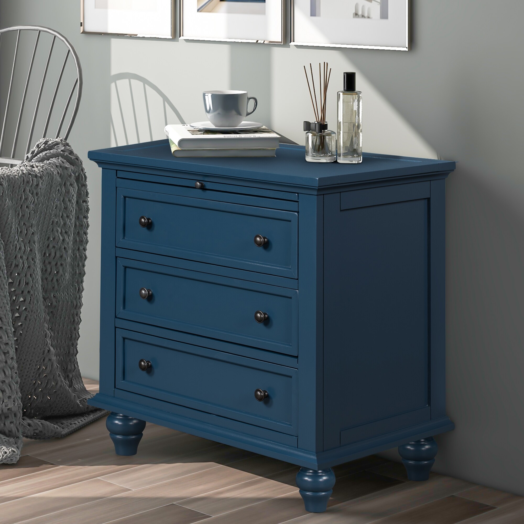 Simple Exquisite Solid Wood Storage Cabinet, End Table, Sofa Table