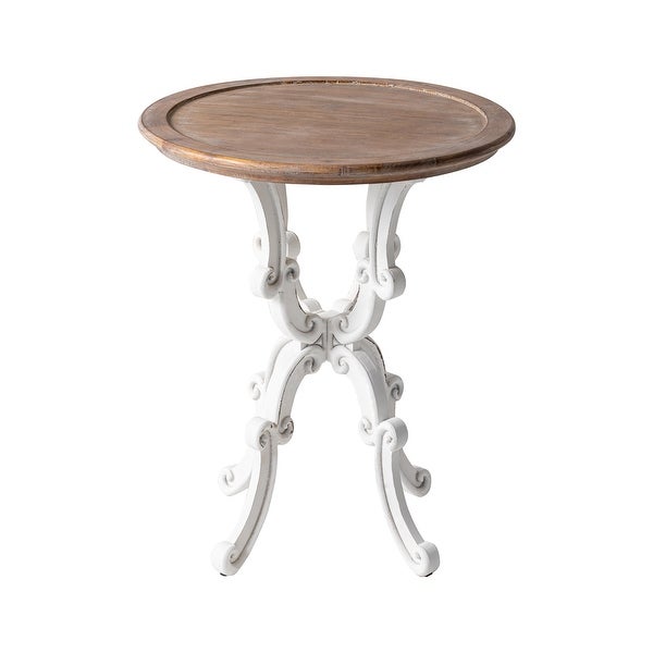COZAYH Rustic Farmhouse End Table, Natural Top Side Table for Family, Dinning or Living Room, Handcrafted Finish, Modern