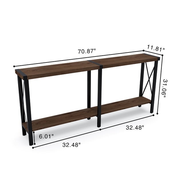 Console Table, Long Sofa Table with Shelf for Living Room and Entryway