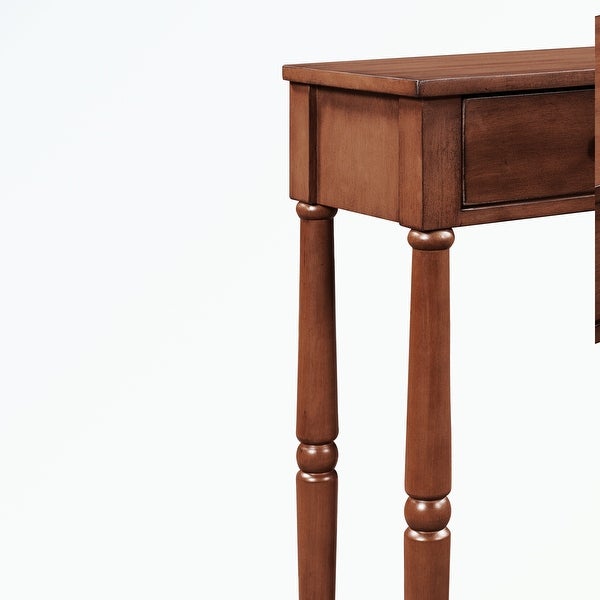 Solid Wood Console Table, with Storage Shelf and Drawer