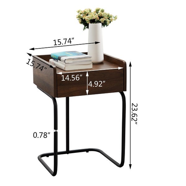 Side Table End Table with Storage Drawer, Nightstand for Living Room