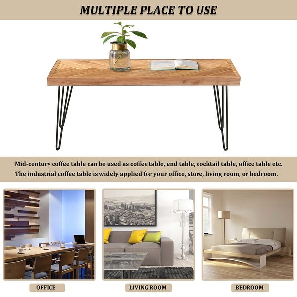 Modern Coffee Table, Easy Assembly Tea Table for Living Room