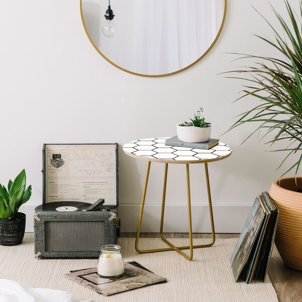Deny Designs Honey Comb Side Table (Round or square, 2 leg options)