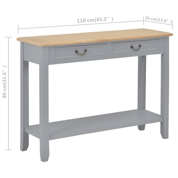vidaXL Console Table Gray 43.3