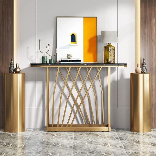 Gold Console Table, 43