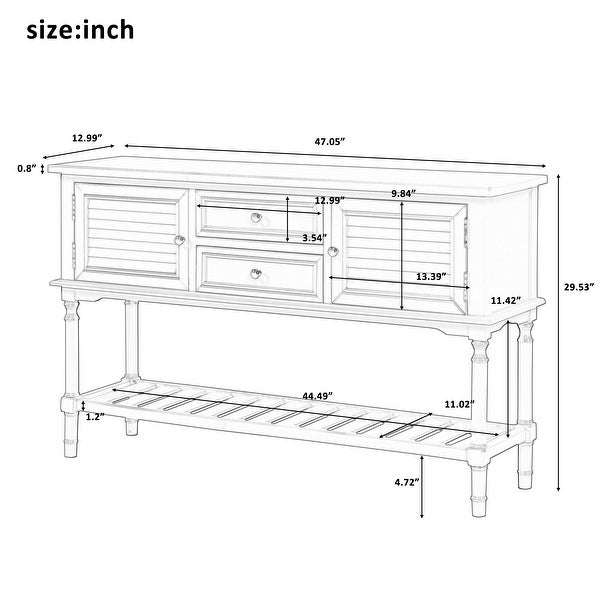 Modern Console Table Sofa Table for Living Room with 2 Drawers