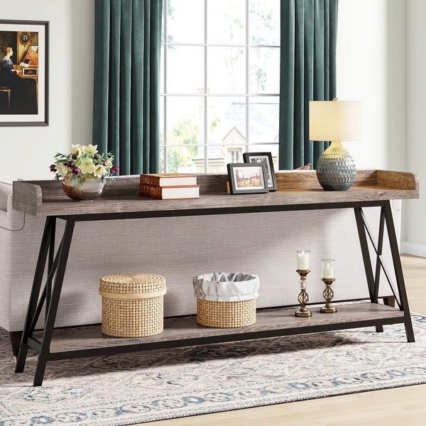 70.9 inch Extra Long Console Table Behind Sofa Couch, Narrow Entryway Table