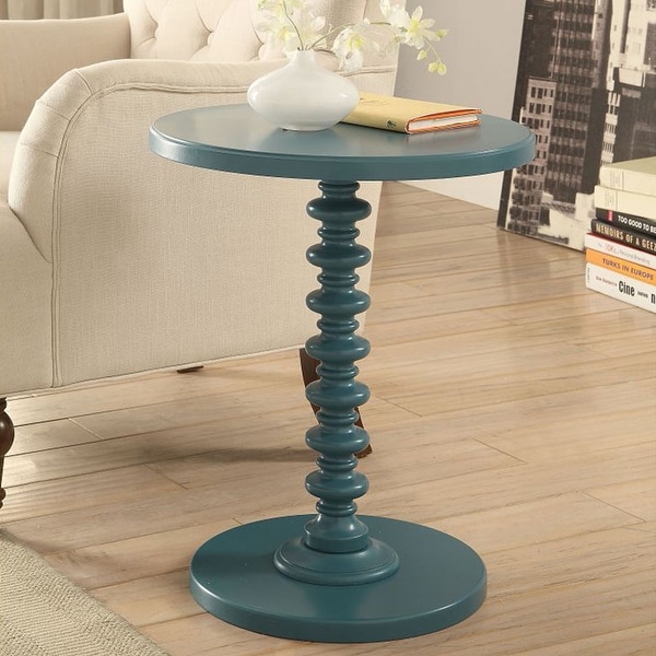 Vintage Style Wooden Round Side Table, End Table
