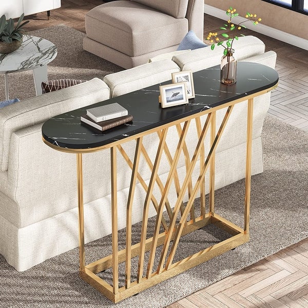 Gold Console Table, 43