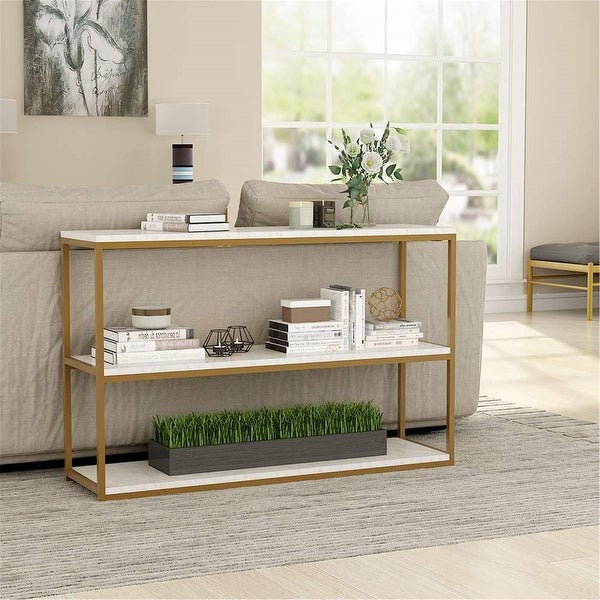 3-Tier Sofa Console Table, Vintage Entry Table