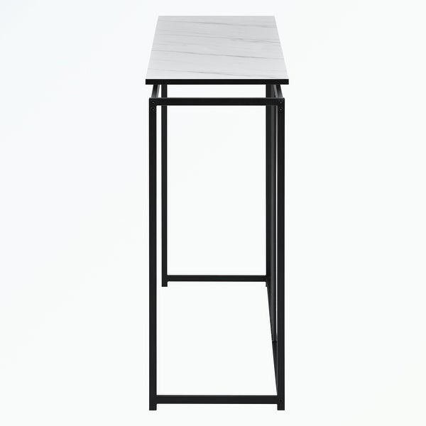 Console Table, Extra Long Entryway Table with Metal Frame