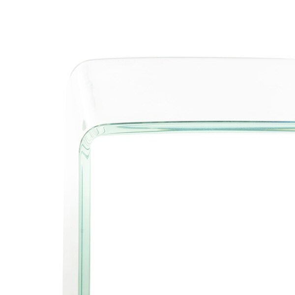 SAFAVIEH Crysta Ombre Glass Console Table - Clear / White - 43.3
