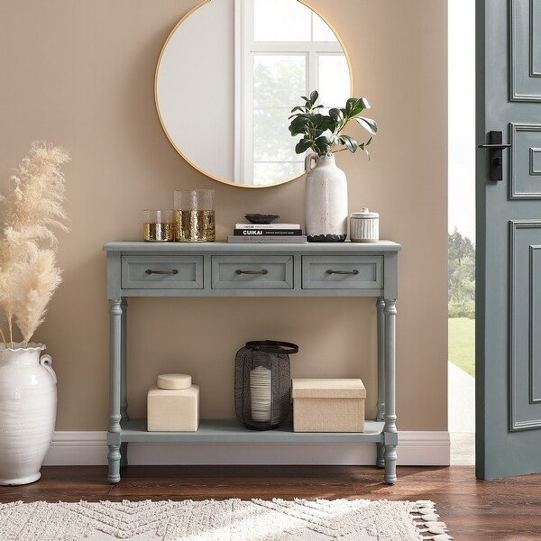 Art Leon Distressed Entryway Console Table