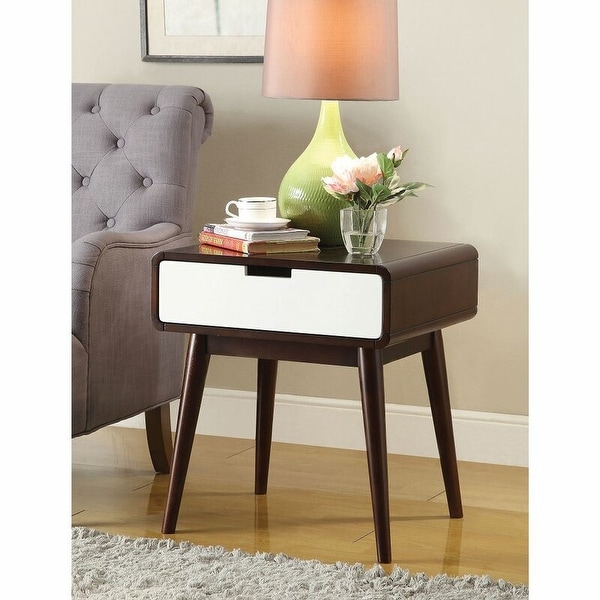 Nightstand, Side, End, Coffee Table with USB Charging Dock