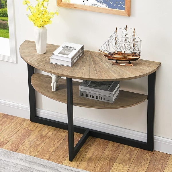 Console Table with Storage 2-Tier Sofa Table - 45