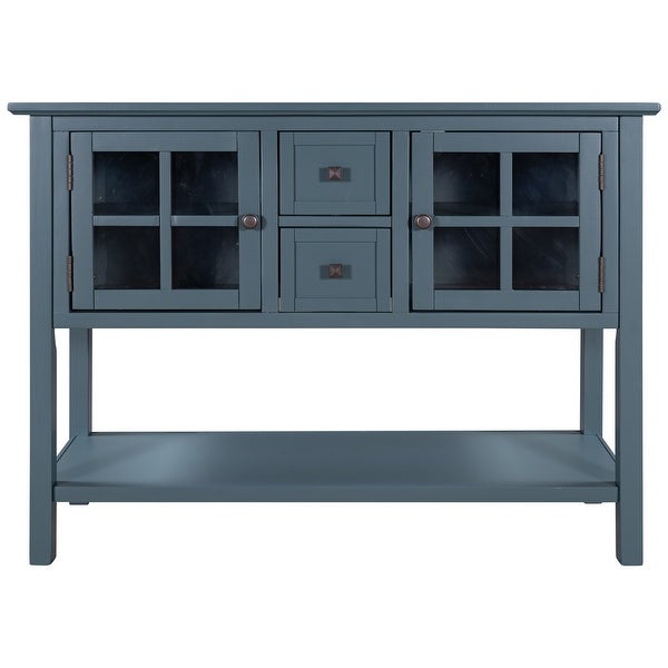 45'' Modern Console Table with 2 Drawers, 2 Cabinets and 1 Shelf
