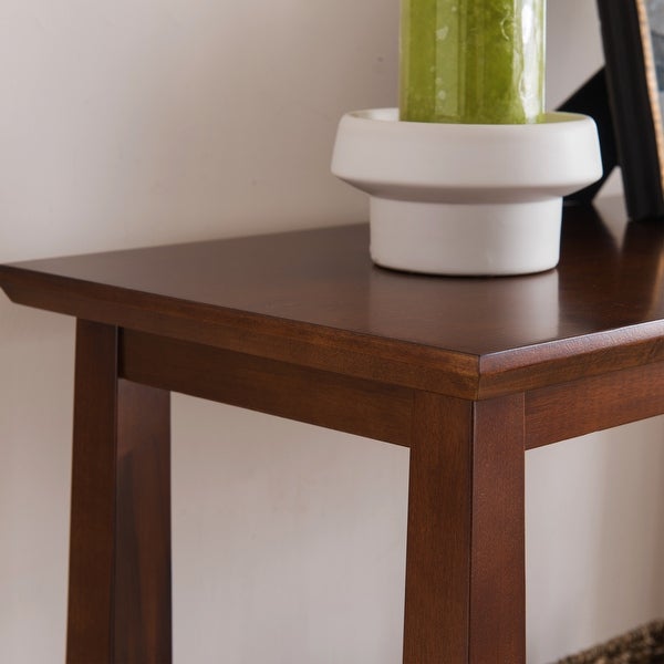 Leick Home 10434 Delton One Drawer Hall Console with Shelf, Sienna