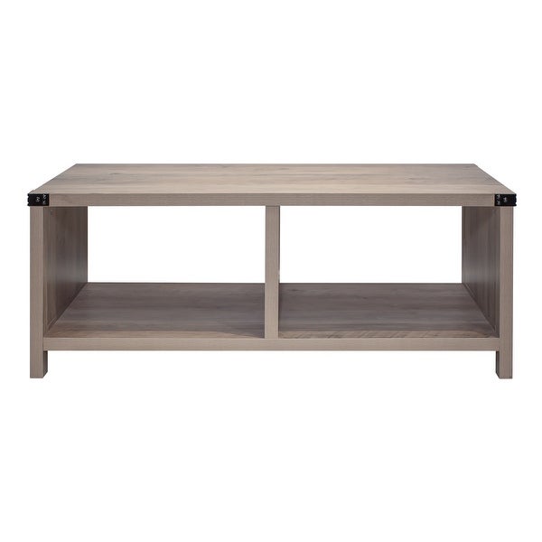 2-Tier Coffee Table with Shelf, ,Sofa Center Table, Wood Coffee Table for Living Room